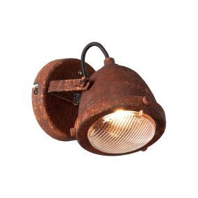 Brilliant Carmen - spot en saillie - 11 x 17 x 11,5 cm - 5W LED incl. - couleur rouille