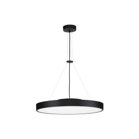 Nova Luce Perfect Profile - lampe suspendue - Ø 40 x 120 cm - 24W LED dimmable incl. - noir