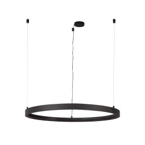 Nova Luce Loop 01 - profilé suspendu magnétique rond - Ø 90 x 120 cm - noir
