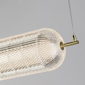 Searchlight Capsule - lampe suspendue - 108 x 150 cm - 45W LED dimmable incl - laiton satiné