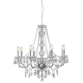 Searchlight Marie Therese - lustre - Ø 74 x 150 cm - chrome