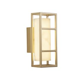 Searchlight Mirage - Applique d'extérieur - 10 x 25 cm - 8W LED dimmable incl - IP44 - or mat