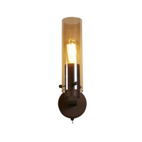 Searchlight Sweden II - applique murale - 10 x 35 cm - moka et ambre