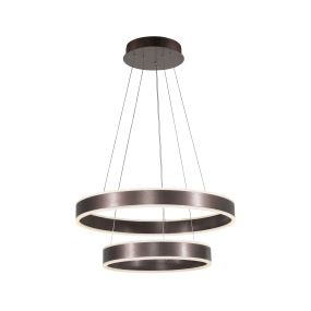 Nova Luce Nador - lampe suspendue - Ø 60 x 120 cm - 75W LED dimmable incl - brun café