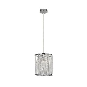 Searchlight Elise - lampe suspendue - Ø 21 x 145 cm - chrome