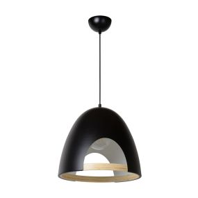 Lucide Gaillon - lampe suspendue - Ø 39 cm, 166 cm - noir