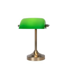 Lucide Banker - lampe de bureau - 30 x 13,5 x 22 cm - bronze, vert