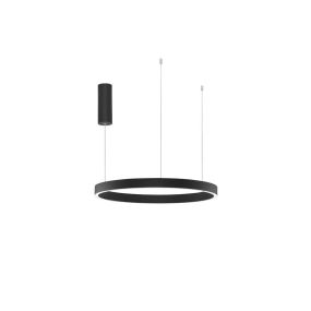 Nova Luce Elowen - lampe suspendue - Ø 60 x 150 cm - 60W LED dimmable incl. - noir