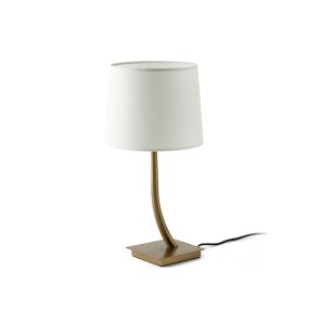 Faro Rem - lampe à poser - Ø 25 x 57 cm - bronze et blanc