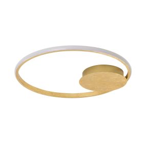 Nova Luce Fuline - plafonnier - Ø 50 x 5 cm - 32W LED dimmable incl. - or