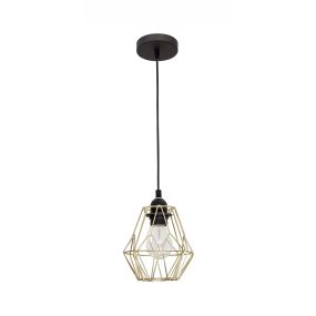 Nova Luce Isabella - lampe suspendue - Ø 15 x 140 cm - laiton
