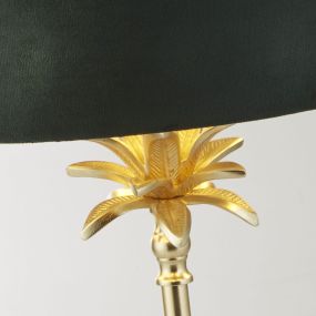 Searchlight Palm - lampe à poser - Ø 40 x 65 cm - laiton satiné et vert