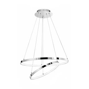 Nova Luce Aria - lampe suspendue - Ø 60 x 120 cm - 85W LED incl. - chrome