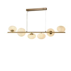 Searchlight Pebble - lampe suspendue - 100 x 120 cm - or et opale