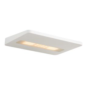 Lucide Boro - applique murale - 19 x 13 x 2 cm - 8W LED incl - blanc