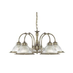 Searchlight American Diner - lampe suspendue - Ø 62 x 82 cm - laiton antique