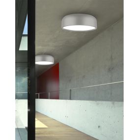 Nova Luce Perleto - plafonnier - Ø 48 x 15 cm - gris et blanc