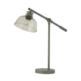 Searchlight Canterbury - lampe à poser - 48 x 56 cm - gris et transparent