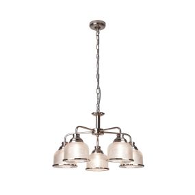 Searchlight Bistro II - lampe suspendue - Ø 58 x 88 cm - argent satiné