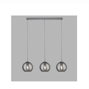 Searchlight Pendants - lampe suspendue - 80 x 20 x 150 cm - verre fumé et chrome