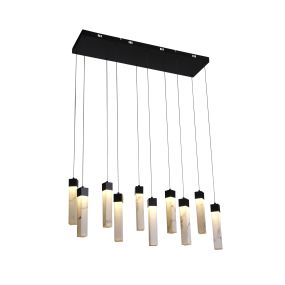 Searchlight Moonbeam - lampe suspendue - 93 x 25 x 150 cm - 46 LED dimmable incl - noir