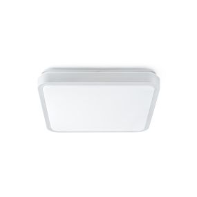 Faro Iris - plafonnier - 29,5 x 29,5 x 7,5 cm - 20W LED inclus - gris
