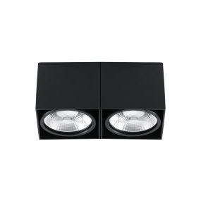 Faro Tecto QR111 - plafonnier - 27 x 13,5 x 12 cm - noir mat