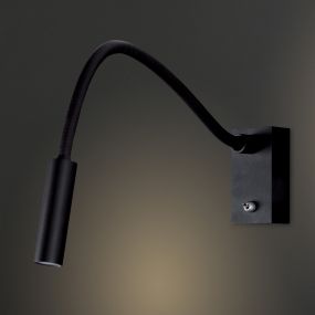 Maxlight Rider - applique murale - 7 x 46 x 10 cm - 3W LED incl - noir