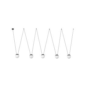 Faro Mine - lampe suspendue 5L - gris foncé - plastique