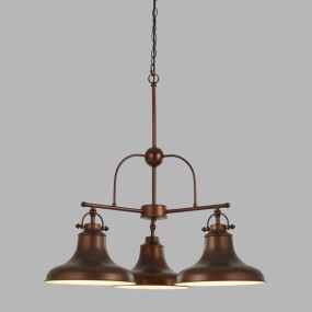 Searchlight Dallas - lampe suspendue - Ø 63 x 150 cm - bronze antique