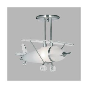 Searchlight Novelty - lampe suspendue - 49 x 47 - 39 cm - argenté
