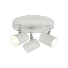 Searchlight Rollo - spot apparent 3L - Ø 26 x 12 cm - 3 x 4W LED dimmable incl. - blanc