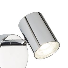 Searchlight Rollo - spot mural avec interrupteur - 9 x 8,5 cm - 4W LED dimmable inclus - chrome