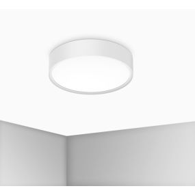 Century Italia Blanca Luxe - plafonnier - Ø 30 x 7 cm - 17W LED incl. - blanc