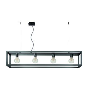 Lucide Oris - lampe suspendue 4L - 120 x 25 x 155 cm - gris fer