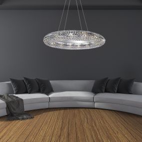 Searchlight Vesuvius - lampe suspendue - 83 x 52 x 120 cm - chrome