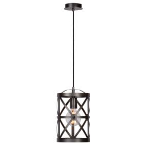 Lucide Castello I - lampe suspendue - Ø 22 x 125 cm - gris fer