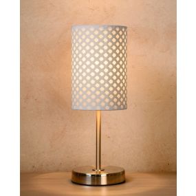 Lucide Moda II - lampe à poser - Ø 13 x 38 cm - blanc