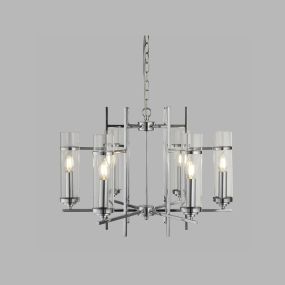 Searchlight Milo - lustre - Ø 60 x 92 cm - chrome