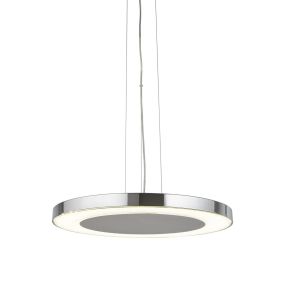 Searchlight Lexi - lampe suspendue - Ø 50 x 122 cm - 36W LED dimmable incl - chrome