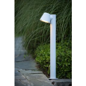 Lucide Dingo LED - lampe de jardin - 18 x 70 x 11 cm - 5W LED dimmable incl. - IP44 - blanc