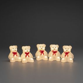 Konstsmide Lumières de Noël - ours - 10 x 8 x 12 cm - IP44 - transparent