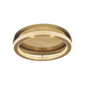 Nova Luce Fiore - plafonnier - Ø 60 x 12 cm - 60W LED dimmable inclus - laiton antique doré