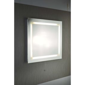 Searchlight Miroirs de salle de bain - miroir avec éclairage - 70 x 65 cm - 10W LED inclus - IP44 - blanc