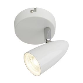 Brilliant Nano - spot en saillie - 8 x 9,3 x 12,5 cm - 4W LED incl - blanc / chrome