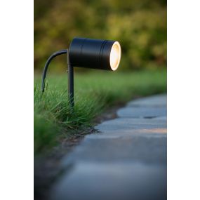 Lucide Arne - spot de sol sur piquet - Ø 6,3 x 36 cm - 5W LED incl. - IP44 - noir