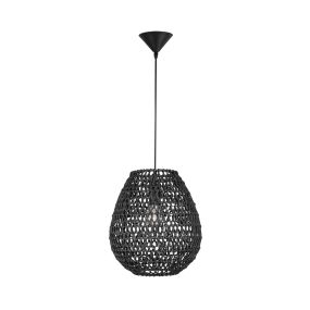Nova Luce Griffin - lampe suspendue - Ø 30,5 x 215 cm - noir