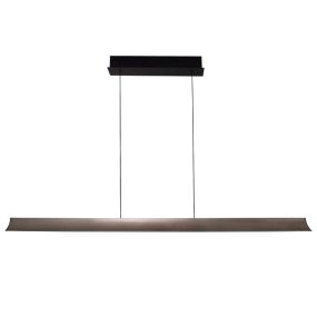 Maxlight Jo-Jo - lampe suspendue - 124 x 6 x 195 cm - 38W LED inclus - 2700K-5500K - gris et noir