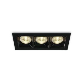 ONE Light Mirror Square Boxes - spot encastré - 130 x 54 mm, 124 x 45 mm taille d'encastrement - 12W LED incl. - noir