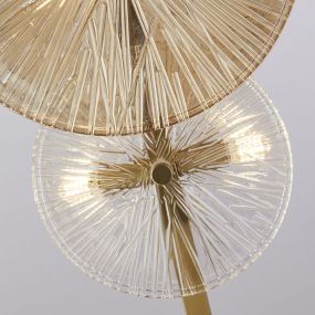 Searchlight Wagon - lampadaire - Ø 30 x 151 cm - bronze, transparent et ambre